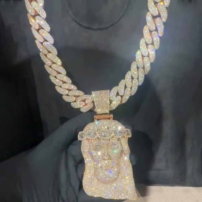 S925 Moissanite Full Diamond Jesus Set