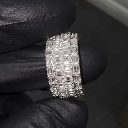 Moissanite Luxury Four-row Diamond Ring