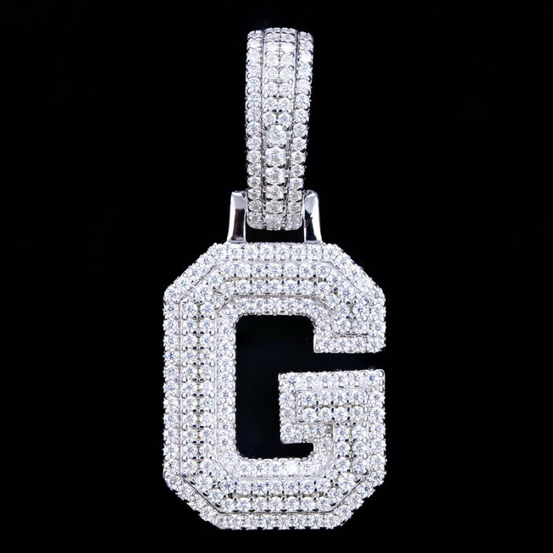 Moissanite Classic Letter Pendant