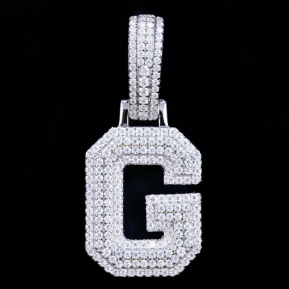 Moissanite Classic Letter Pendant