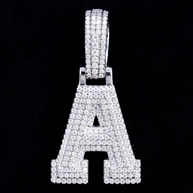 Moissanite Classic Letter Pendant