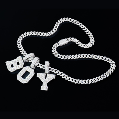 Moissanite Classic Letter Pendant