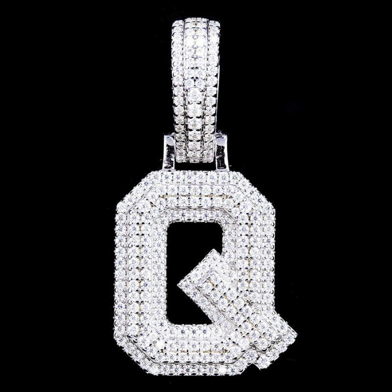 Moissanite Classic Letter Pendant