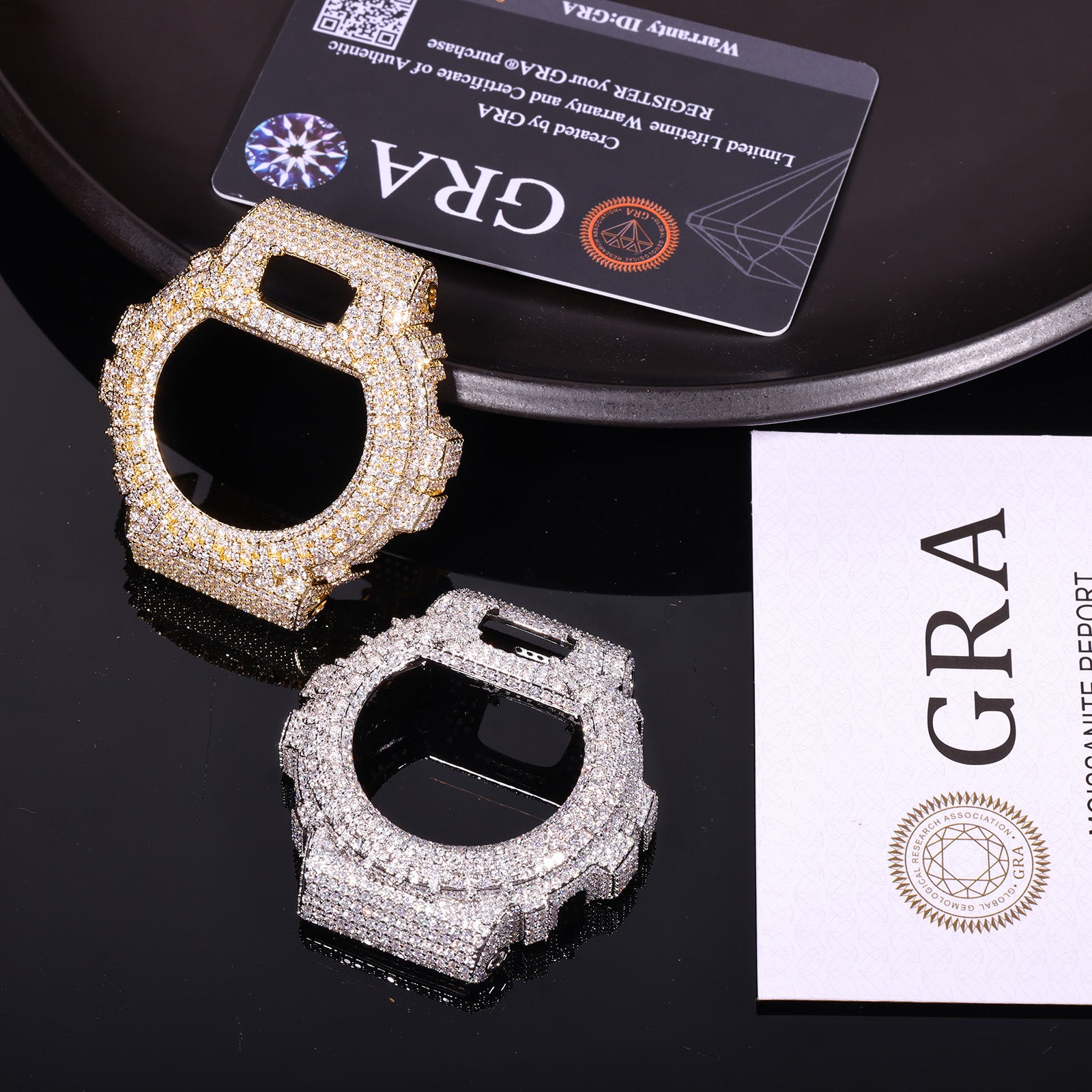 DW-6900 Iced Out Moissanite Watch Bezel