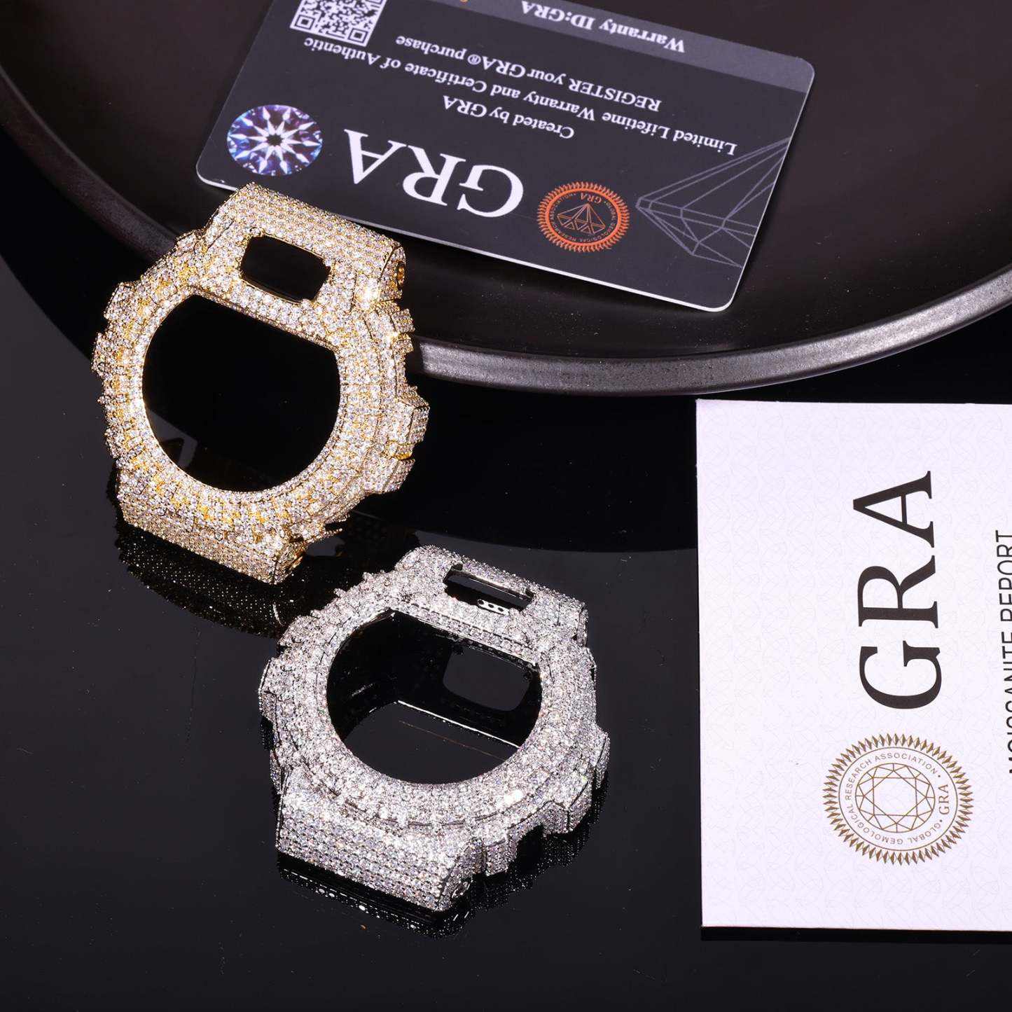 DW-6900 Iced Out Moissanite Watch Bezel