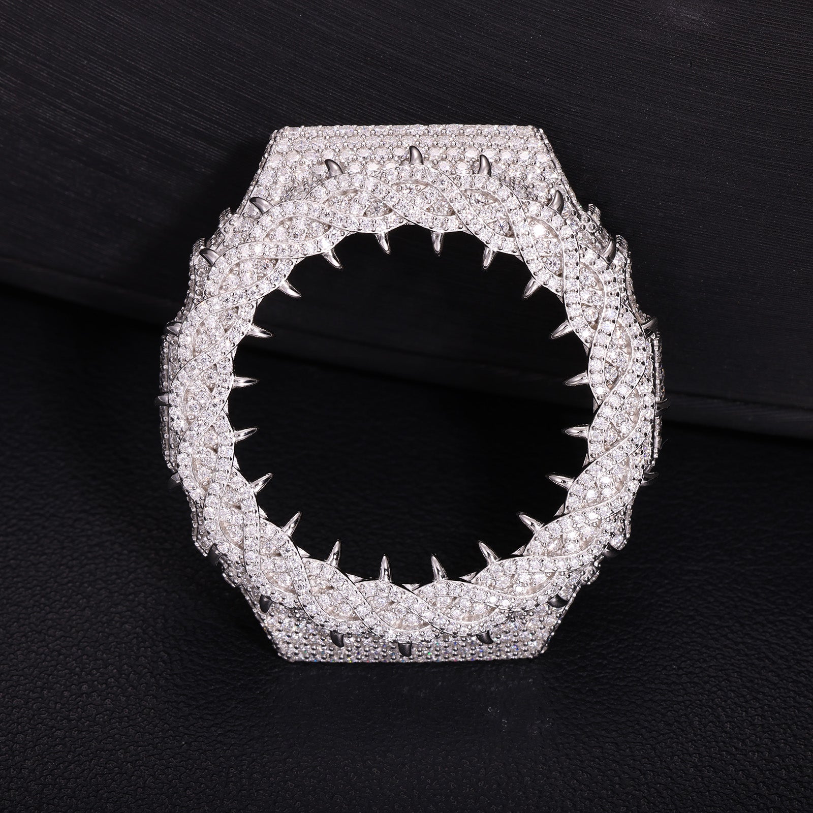 GA2100GB Iced Out Hip-Hop Moissanite Bezel
