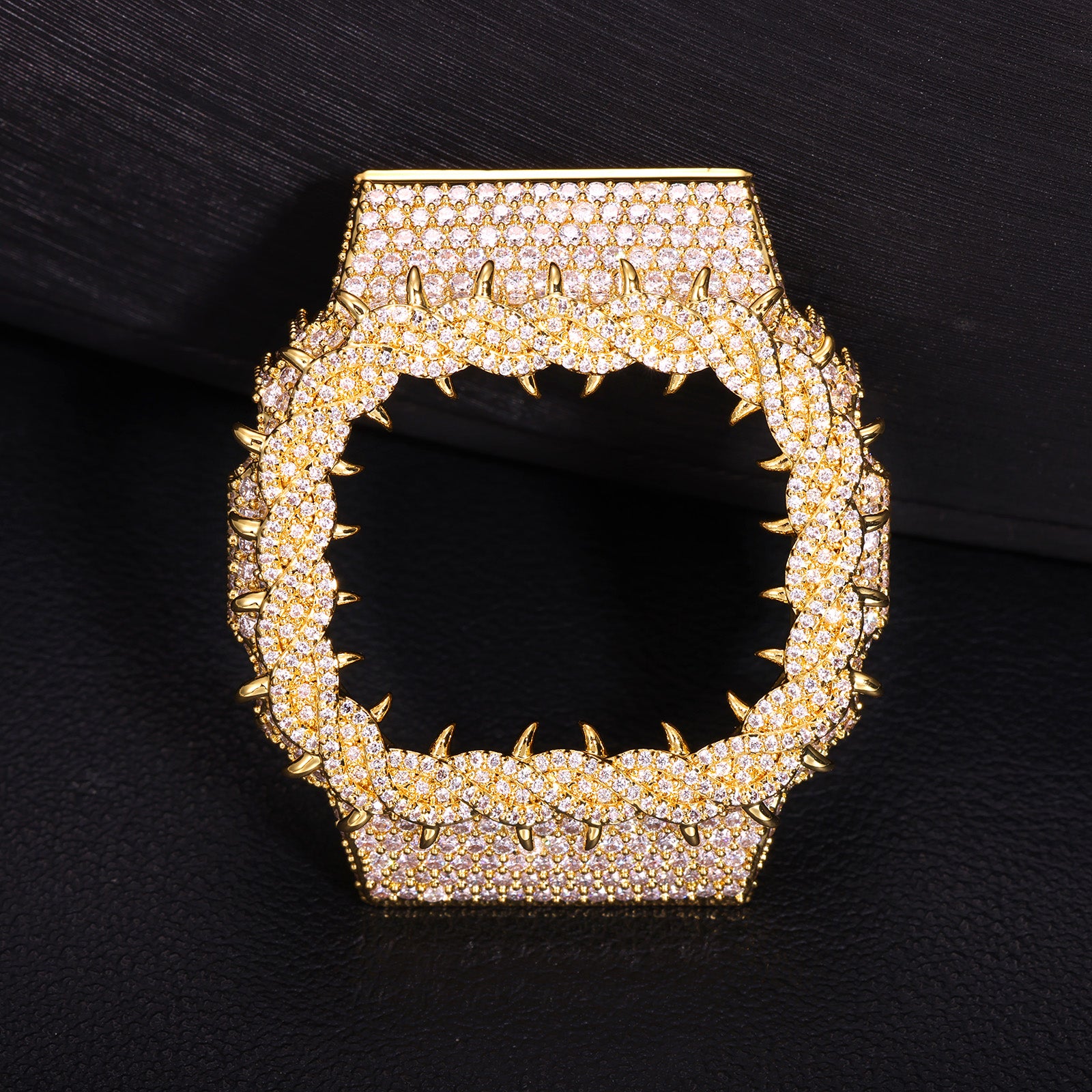 DW-5600 Iced Out Full Moissanite Thorns Watch Bezel
