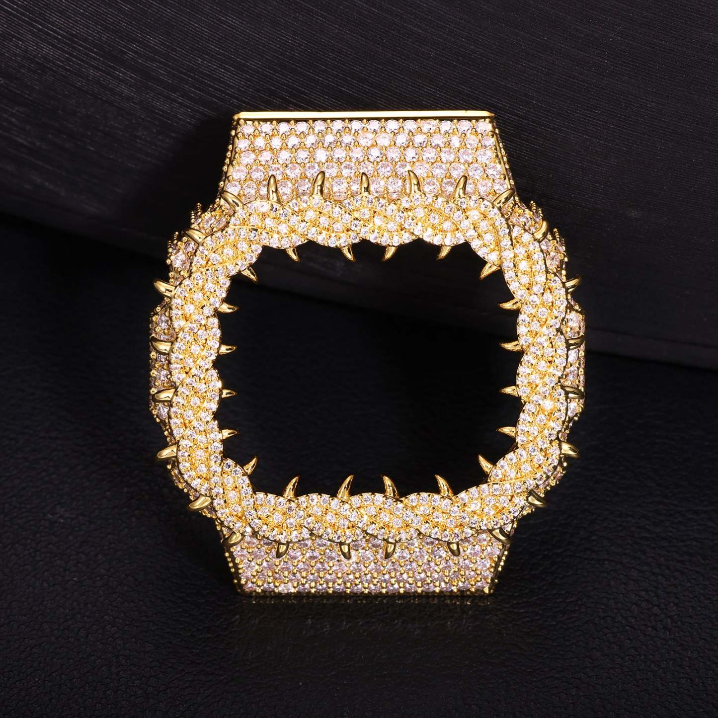 DW-5600 Iced Out Full Moissanite Thorns Watch Bezel