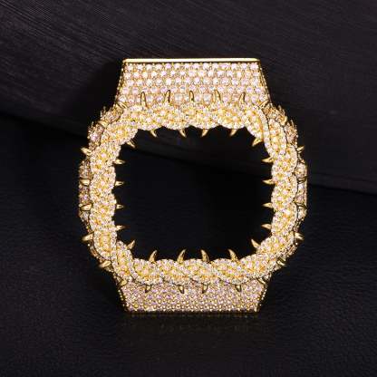 DW-5600 Iced Out Full Moissanite Thorns Watch Bezel