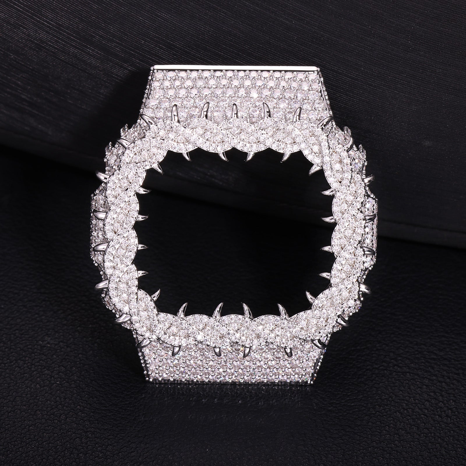 DW-5600 Iced Out Full Moissanite Thorns Watch Bezel