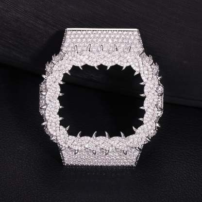 DW-5600 Iced Out Full Moissanite Thorns Watch Bezel
