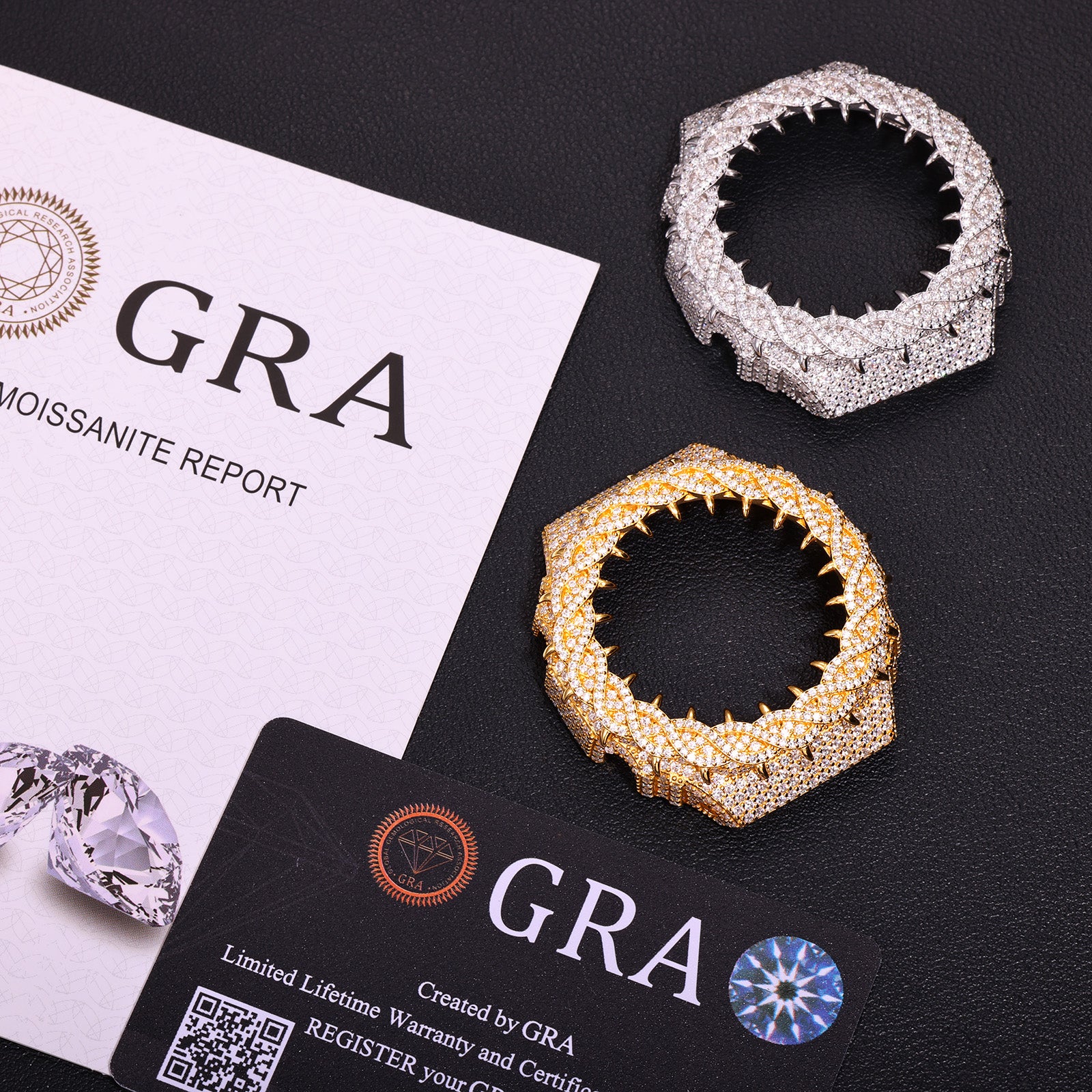 GA2100GB Iced Out Hip-Hop Moissanite Bezel