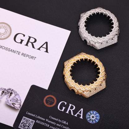 GA2100GB Iced Out Hip-Hop Moissanite Bezel