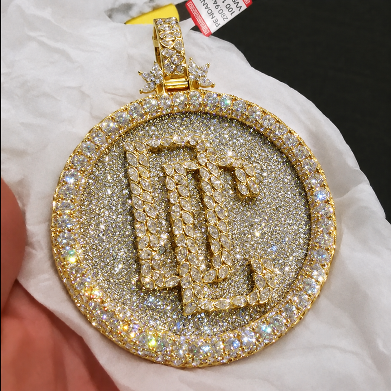 Galaxy Marquise Full Moissanite Pendant