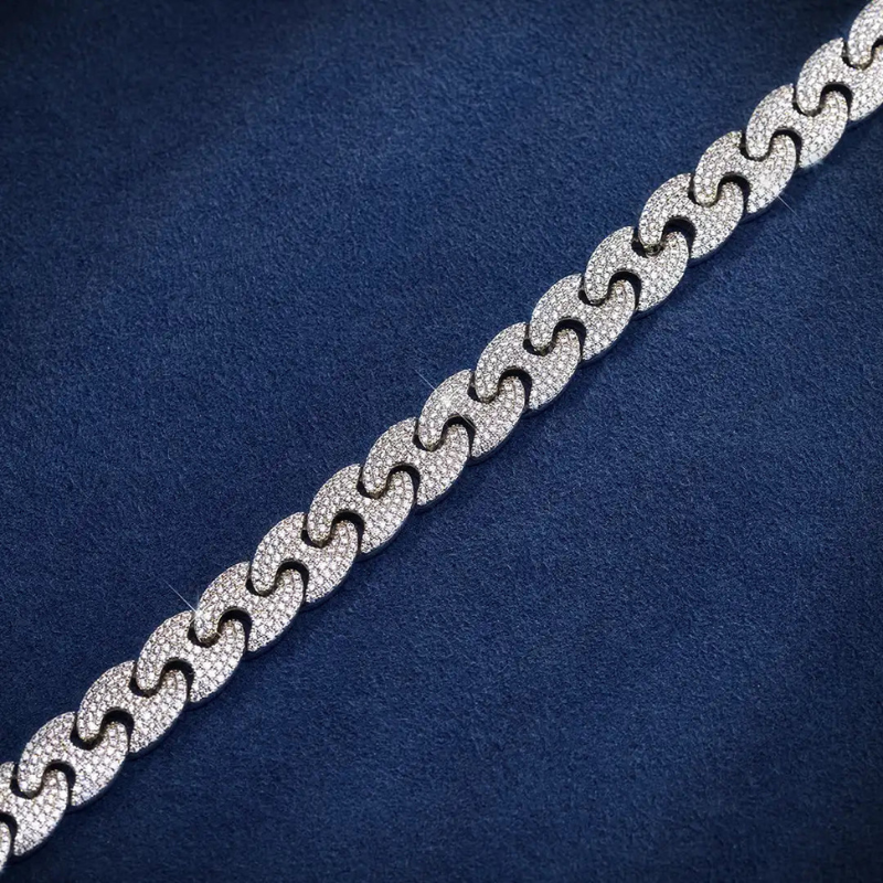 12MM Moissanite G-Link Cuban Chain