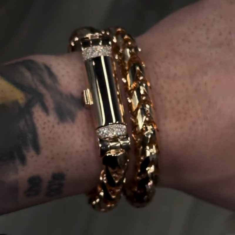 10mm Franco Custom Lock Moissanite Bracelet