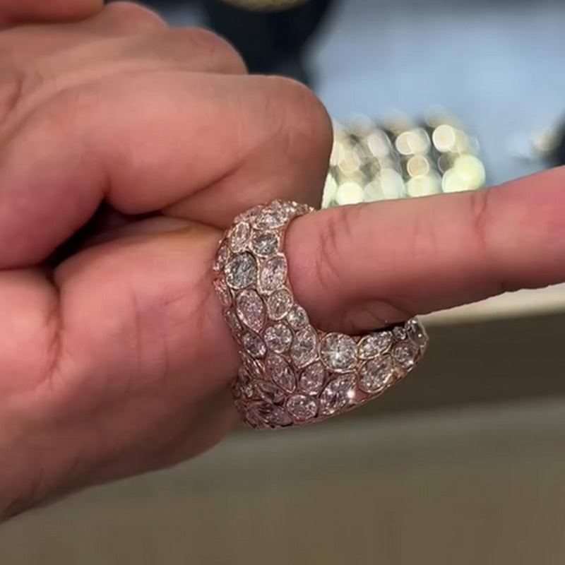 Crazy Big Oval Moissanite Ring