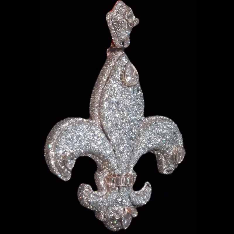 Moissanite Hip Hop Exquisite Anchor Pendant