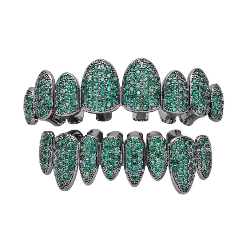 Moissanite Hip Hop Color 8-tooth Grillz