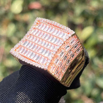 Moissanite Square Trapezoidal Diamond Ring