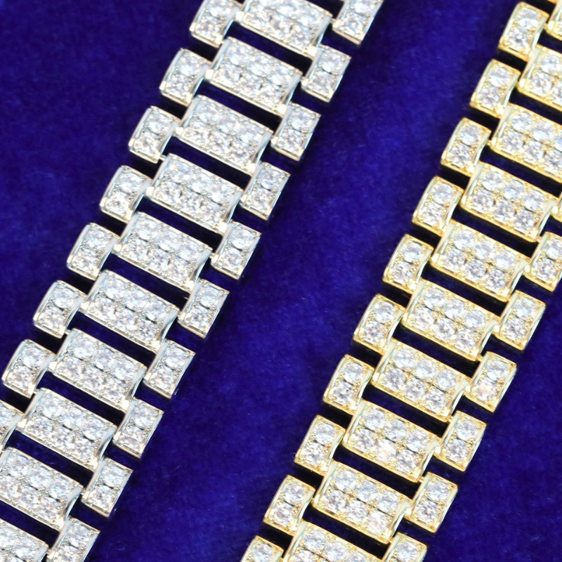 Moissanite Hip Hop Watch Bracelet