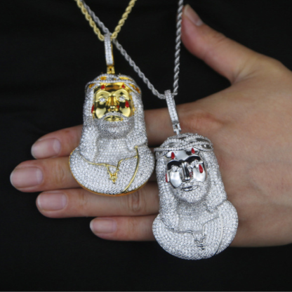 Moissanite Hip Hop Creative Drop Glue Craft Jesus Pendant
