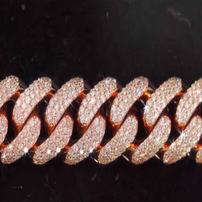 16mm Moissanite Custom Cuban Link Bracelet