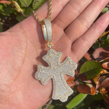 Moissanite Hip Hop Cross Pendant