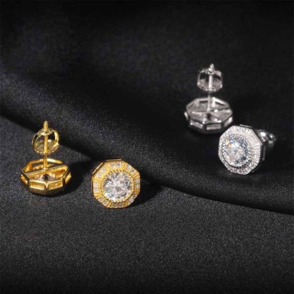 S925 Silver Moissanite Classic Earrings