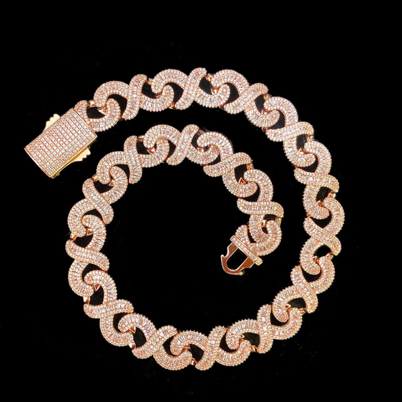 Moissanite Hip Hop T-square Diamond Unlimited 8-figure Cuban Chain