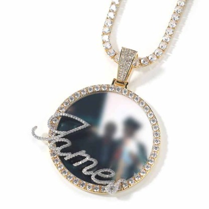Moissanite Creative Customizable Letter Photo Pendant