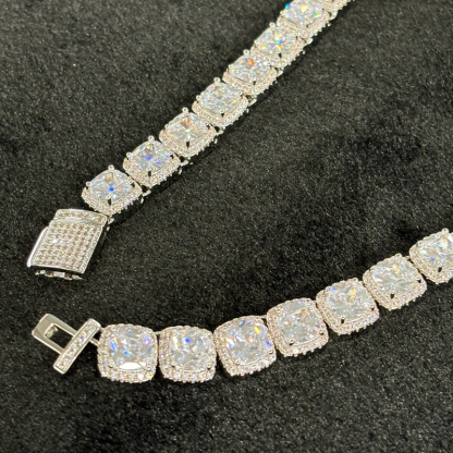 10mm Moissanite Exquisite Rock Sugar Chain