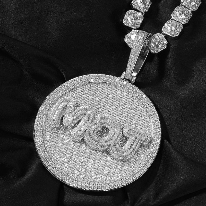 Moissanite Hip Hop Design Letter Custom Pendant