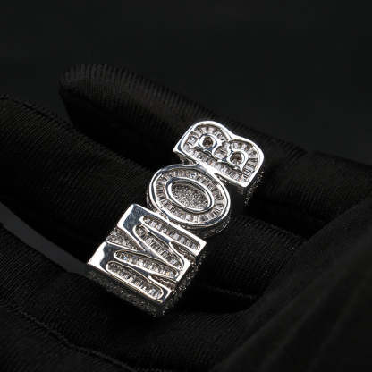 Moissanite Initial Letter Ring