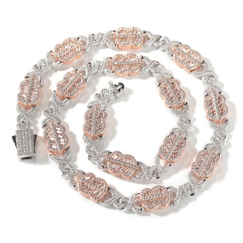 11mm Moissanite Dollar Sign Infinity Cuban Chain