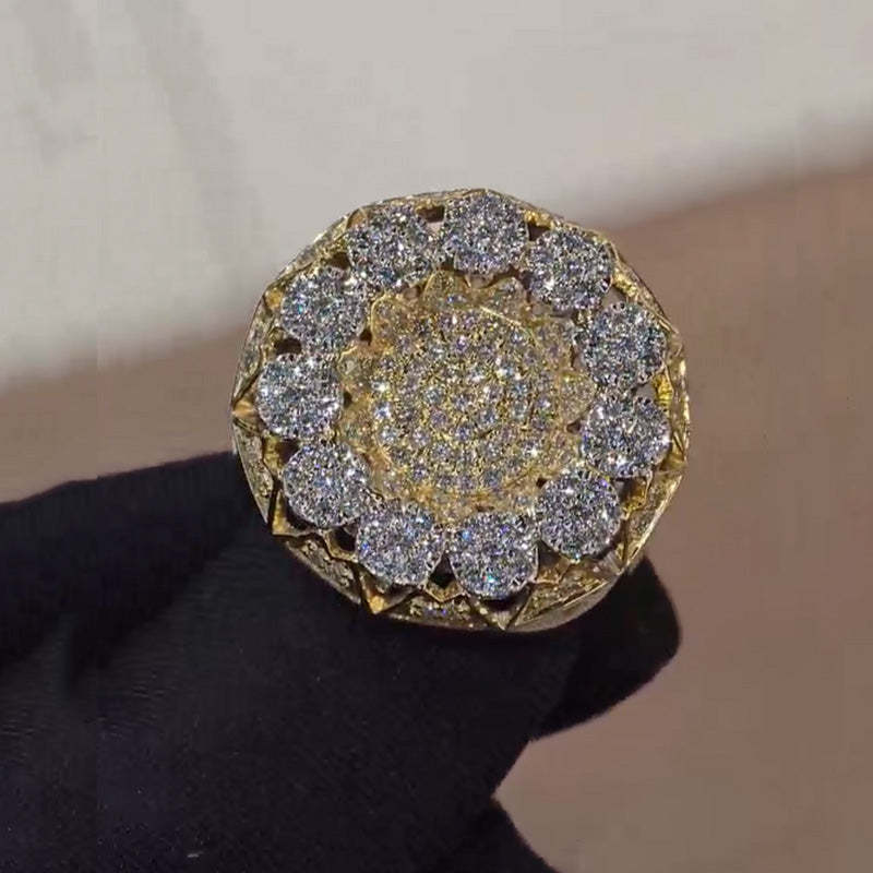 Premium Men's Moissanite Gold Ring