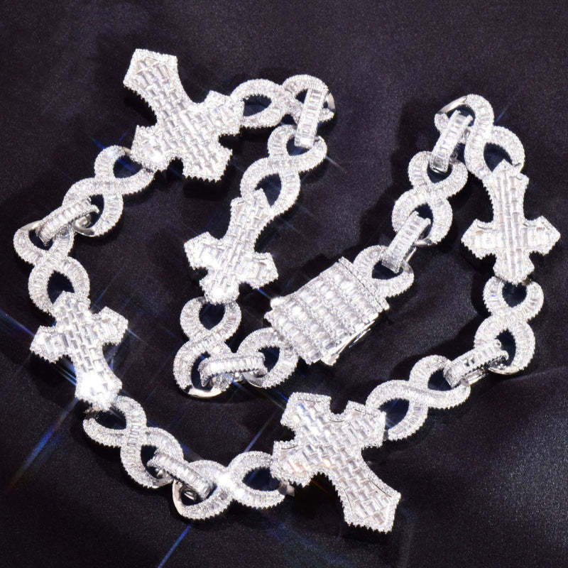 Moissanite Hip Hop Cross Unlimited Cuban Chain