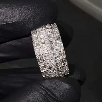 Moissanite Luxury Four-row Diamond Ring