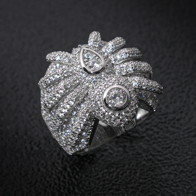 Moissanite High-grade Three-dimensional Spider Ring