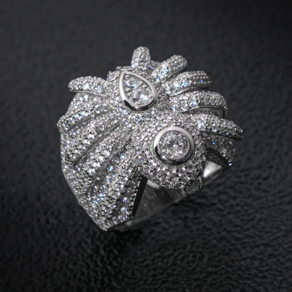 Moissanite High-grade Three-dimensional Spider Ring