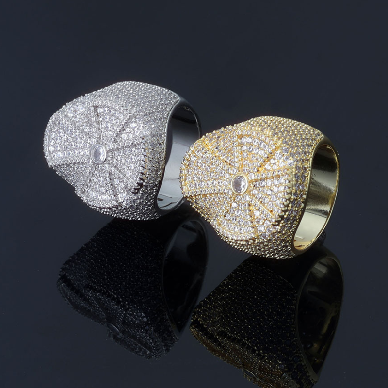 Moissanite Hip Hop Arc Cross Ring