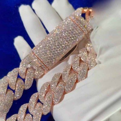 24mm Moissanite Sparkling Cuban Chain