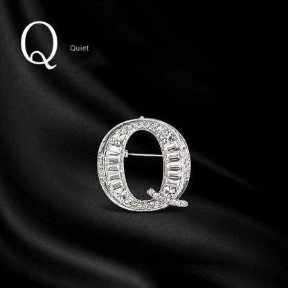 Moissanite Hip Hop Letter Brooch