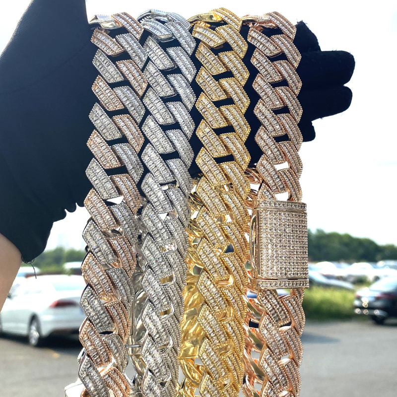 25mm Moissanite Hip Hop Big Cuban Chain