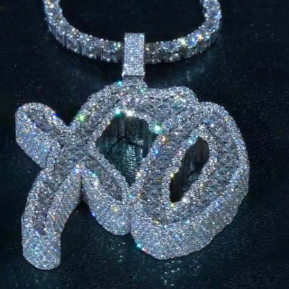 XO Designer Style Moissanite Pendant