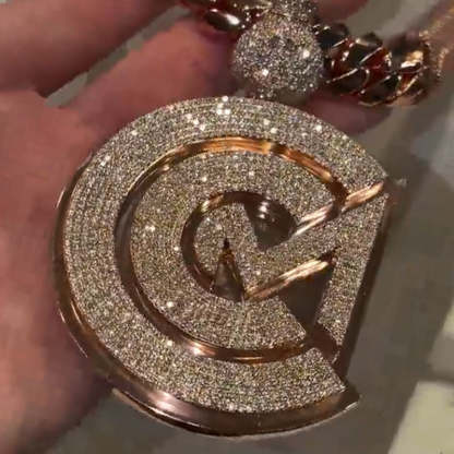 Moissanite Money Dag Symbol Design Pendant