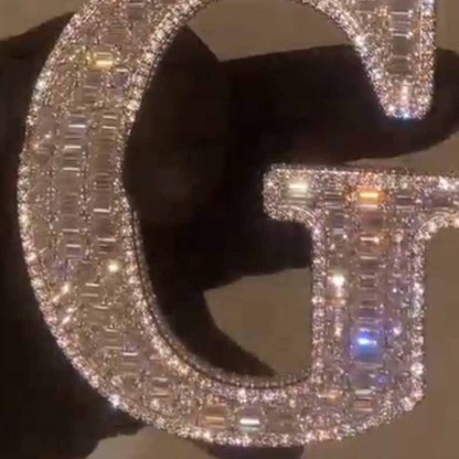 VVS Letter Custom Design Moissanite Pendant