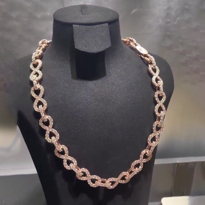 Moissanite Delicate Winged Cross Pendant Chain Set