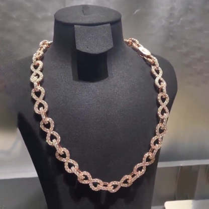 Moissanite Delicate Winged Cross Pendant Chain Set