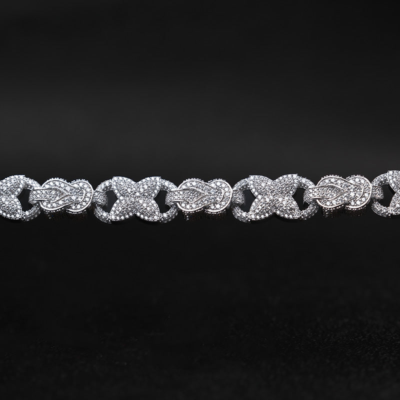 Moissanite Diamond-Shaped Horseshoe Buckle Bracelet